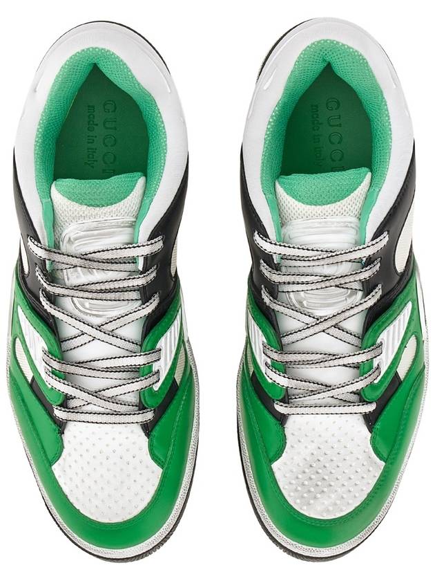 Men's Basket Low Top Sneakers Green - GUCCI - BALAAN 6