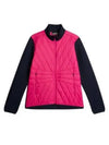 Women's Holma Quilt Hybrid Jacket Pink Peacock - J.LINDEBERG - BALAAN 2