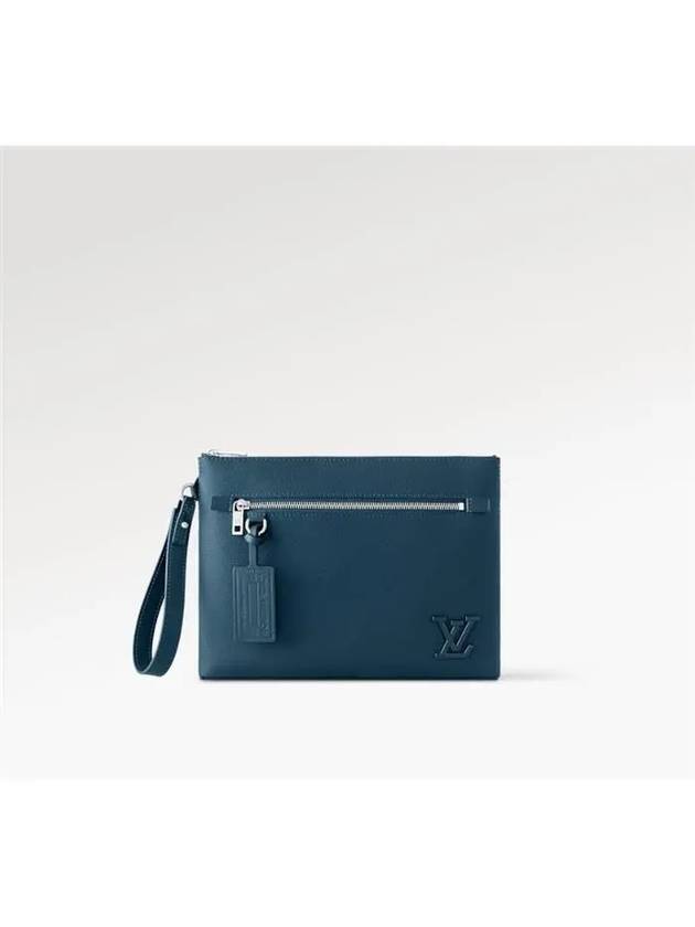 Takeoff Leather Pouch Bag Blue - LOUIS VUITTON - BALAAN 2