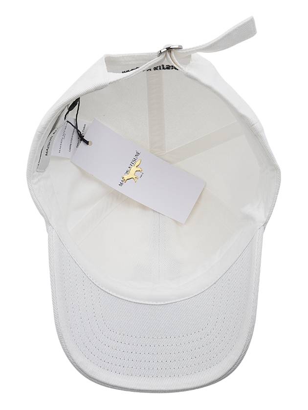 Maison Kitsune Foxhead Logo Baseball Cap LM06103WW0087 WH - MAISON KITSUNE - BALAAN 5