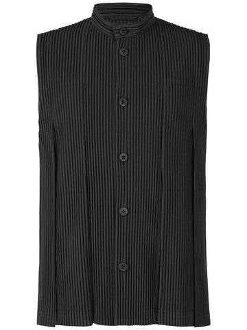 button pleated vest - ISSEY MIYAKE - BALAAN 1