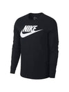 Sportswear Icon Futura Long Sleeve T-Shirt Black - NIKE - BALAAN 5