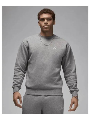 Jordan Brooklyn Fleece Men s Crewneck Sweatshirt Carbon Heather White FV7293 091 709920 - NIKE - BALAAN 1