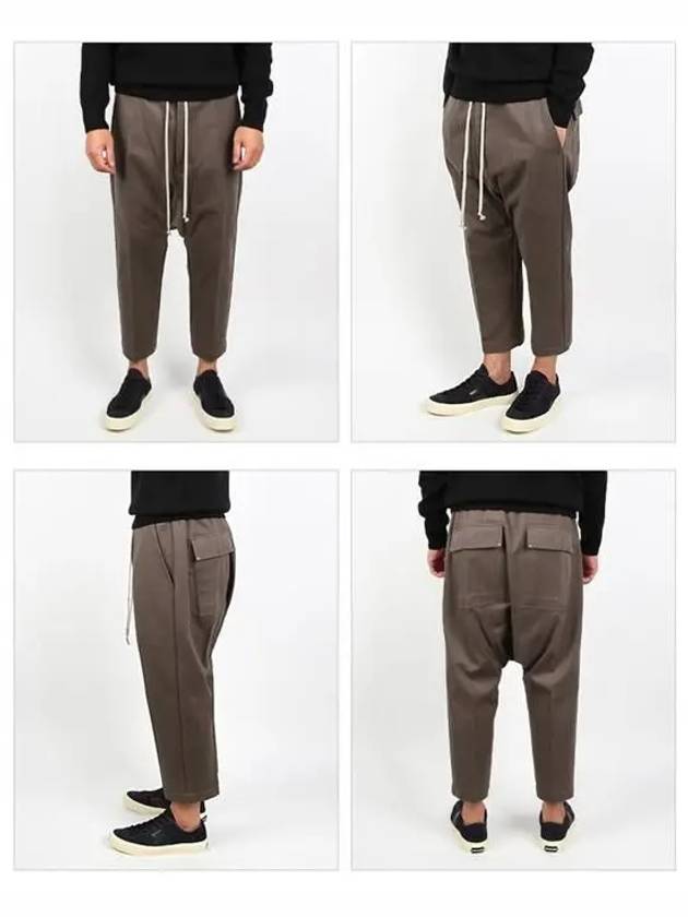 Drawstring Cropped Baggy Pants Brown - RICK OWENS - BALAAN 3