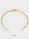 Triomphe Asymmetric Cuff Brass Bracelet Gold - CELINE - BALAAN 2