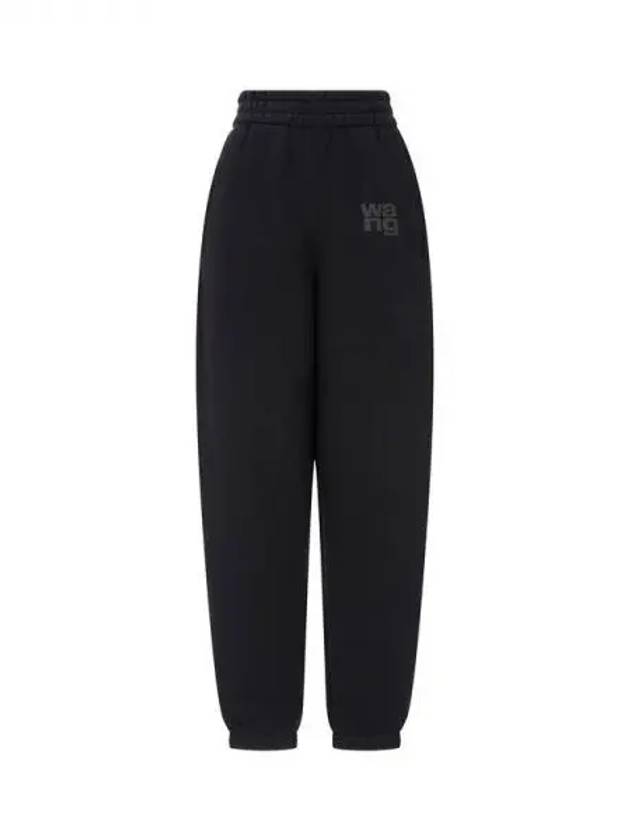 Puff logo jogger pants black 270811 - ALEXANDER WANG - BALAAN 1