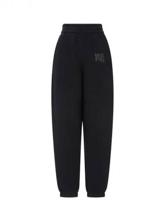 Puff logo jogger pants black 270811 - ALEXANDER WANG - BALAAN 1