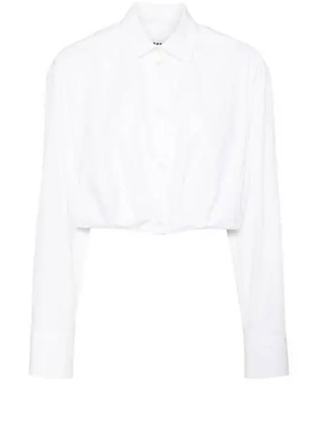 Embroidery Logo Crop Blouse White - MSGM - BALAAN 2