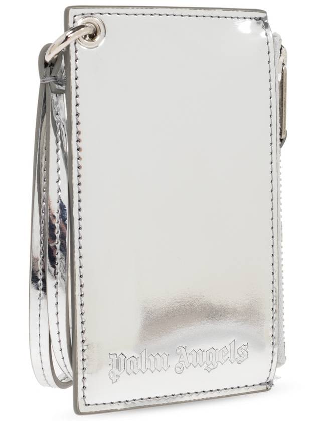 Palm Angels Card Holder On A Strap, Women's, Silver - PALM ANGELS - BALAAN 4