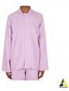 Poplin Long Sleeve Shirt Purple Pink - TEKLA - BALAAN 2