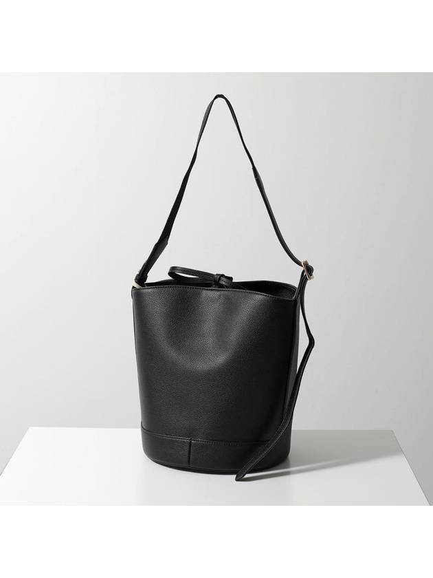 Ana Leather Shoulder Bag Black - A.P.C. - BALAAN 3