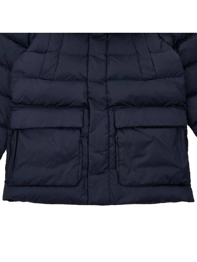 Men's Bixio Logo Hooded Quilted Padding Navy - DUVETICA - BALAAN 9