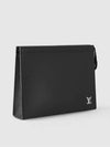 Pochette Voyage Taiga Leather Pouch Bag Black - LOUIS VUITTON - BALAAN 3