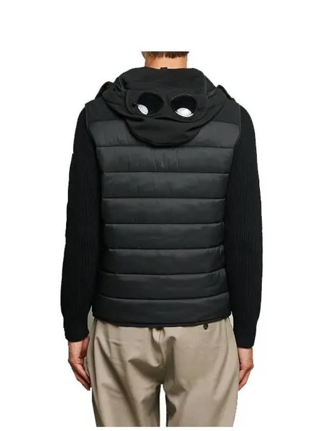 Shell R Mix Goggle Hooded Padded Vest Black - CP COMPANY - BALAAN 4