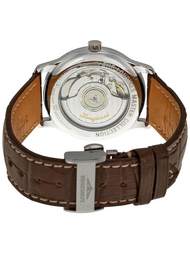 Master Collection Automatic Leather Watch Brown - LONGINES - BALAAN 4