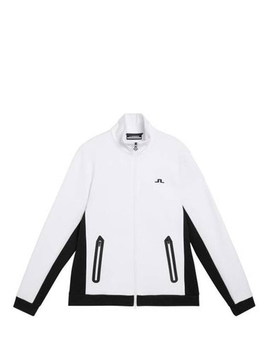 Callum Logo Zip-Up Jacket White - J.LINDEBERG - BALAAN 1