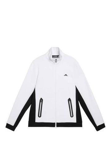 Men's Callum Logo Zip-Up Jacket White - J.LINDEBERG - BALAAN 1