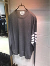 4 Bar Stripe Classic Wool Knit Top Grey - THOM BROWNE - BALAAN 3