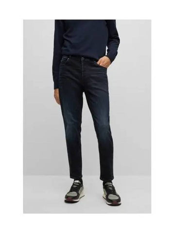 HUGO Blue Black Stretch Tapered Fit Denim Jeans50483874 405 - HUGO BOSS - BALAAN 1