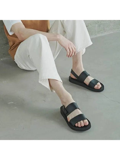 S3012 Michkoltz Strap Leather Sandals Vanta Black - MIAMIPROJECT - BALAAN 2