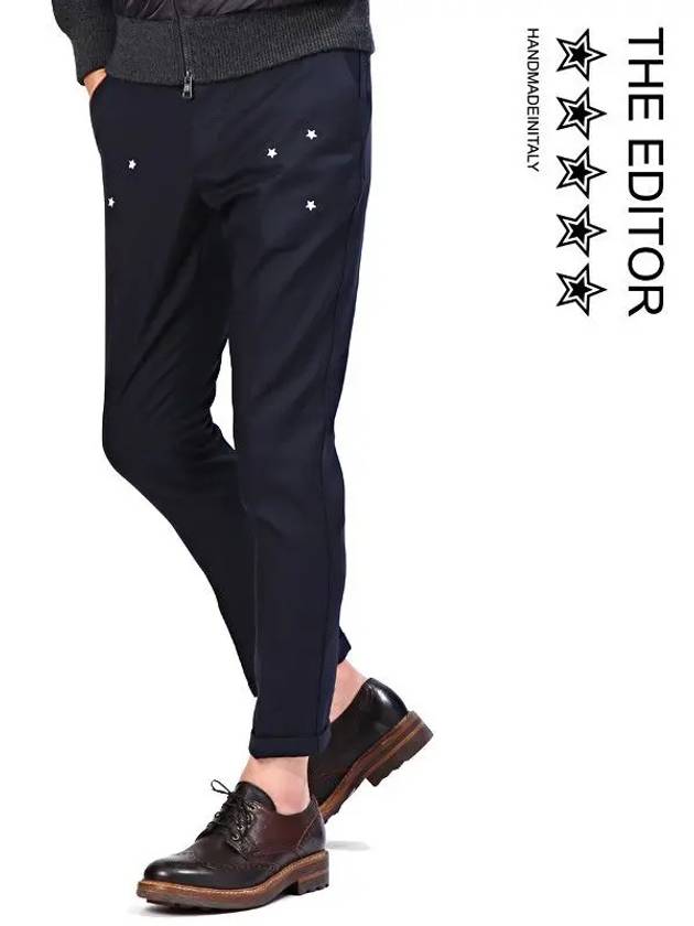 star embroidery wool straight pants black - THE EDITOR - BALAAN 2