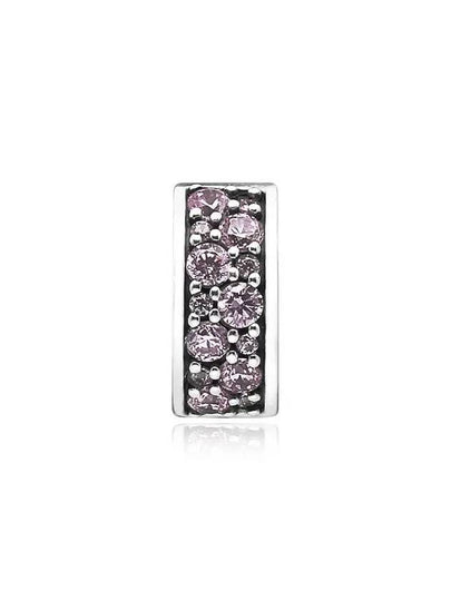 Pink Pave Clip Bracelet Charm Silver - PANDORA - BALAAN 2