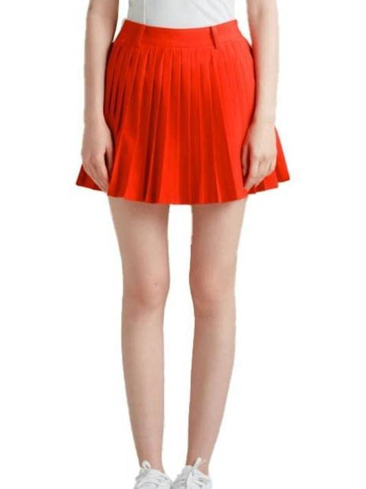 Women's Heart Attack Layer Pleated Skirt Red - GOXO - BALAAN 1