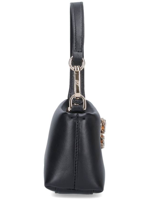 Nightlily Broche Leather Shoulder Bag Black - ROGER VIVIER - BALAAN 6