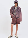 Oversized Trucker Denim Jacket Wine - C WEAR BY THE GENIUS - BALAAN 3