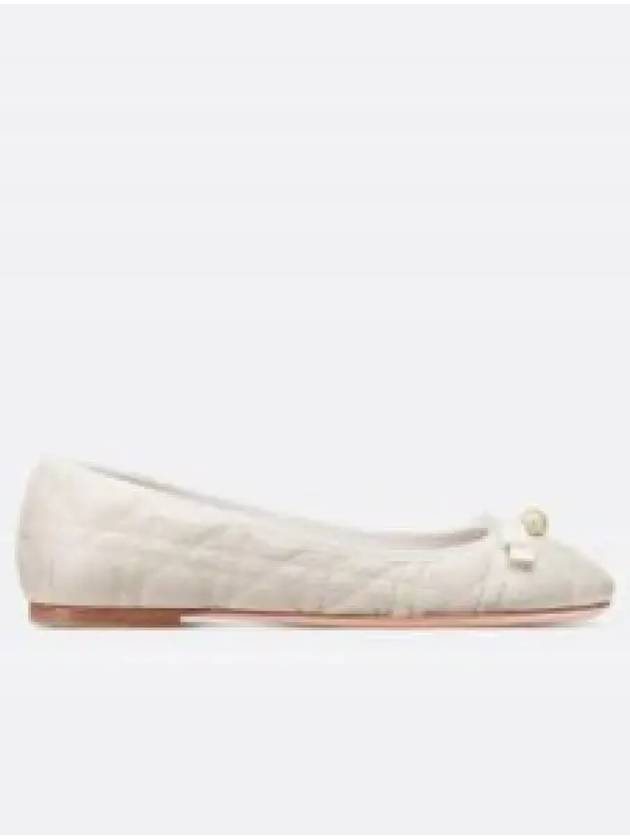 Quilted Cannage Calfskin Ballerina Flat Off White - DIOR - BALAAN 2