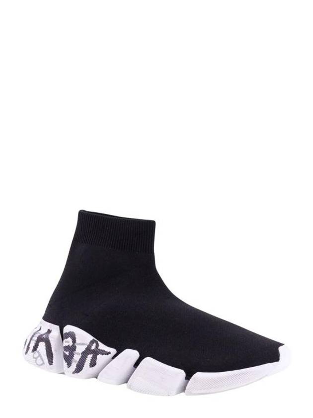 Speed ​​2.0 Graffiti Knit High Top Sneakers Black - BALENCIAGA - BALAAN 3