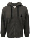 Markus Logo Zip Up Hoodie Faded Black - ISABEL MARANT - BALAAN 3