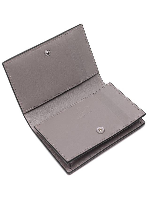 V Logo Card Wallet Grey - VALENTINO - BALAAN 6