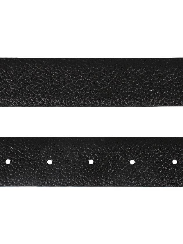 T Logo Reversible Leather Belt Black Brown - TOM FORD - BALAAN 5