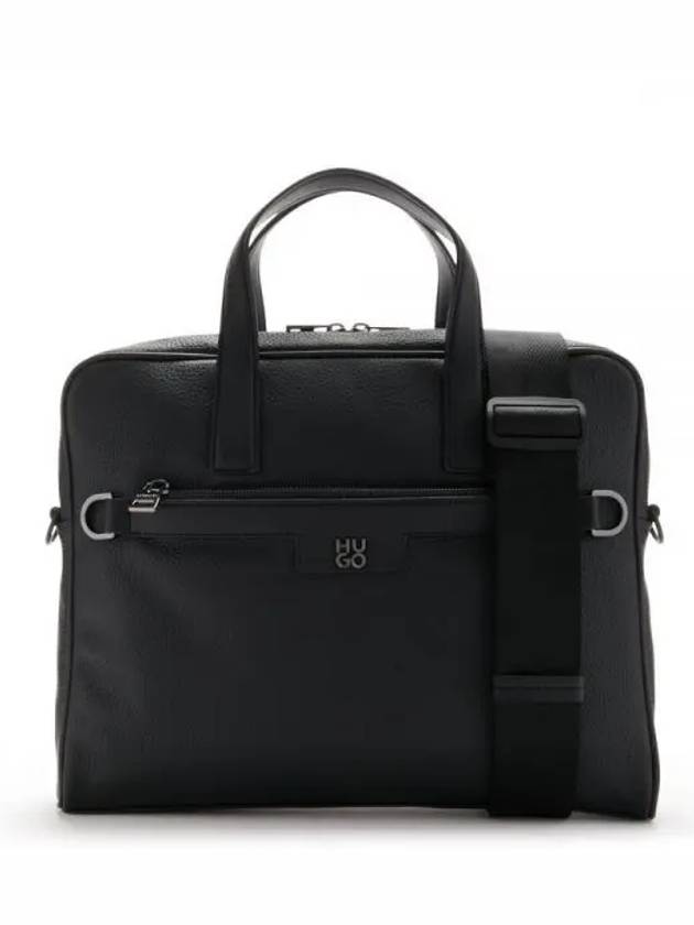 Lettering Logo Briefcase Black - HUGO BOSS - BALAAN 2