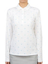 Women'S Star Print Long Sleeve Pk Shirt White - G/FORE - BALAAN 2