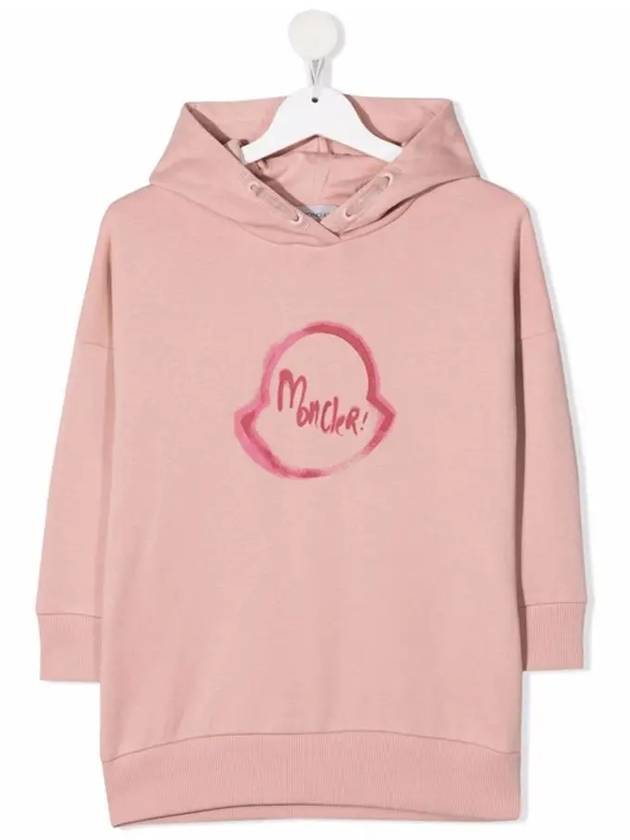 Kids Logo Hoodie Dress 8I730 10 809B3 514 - MONCLER - BALAAN 2