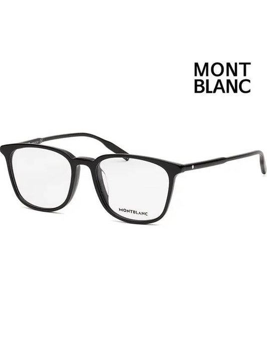 Glasses frame MB0089OK 005 slim man light horn rim Asian fit - MONTBLANC - BALAAN 1