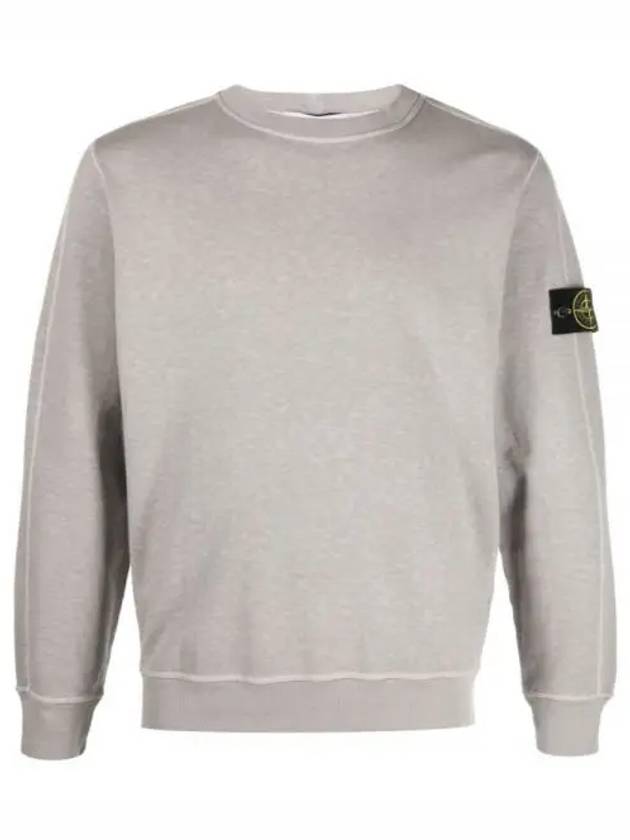 Garment Dyed Malfile Crewneck Sweatshirt Grey Heather - STONE ISLAND - BALAAN 2