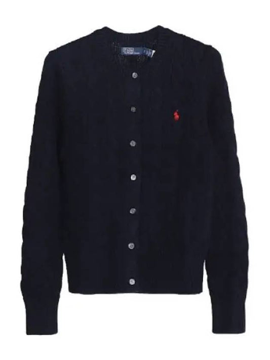 Pony Logo Embroidered Cable Cardigan Women - POLO RALPH LAUREN - BALAAN 1