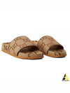 Maxi GG Canvas Slide Sandals Beige - GUCCI - BALAAN 2