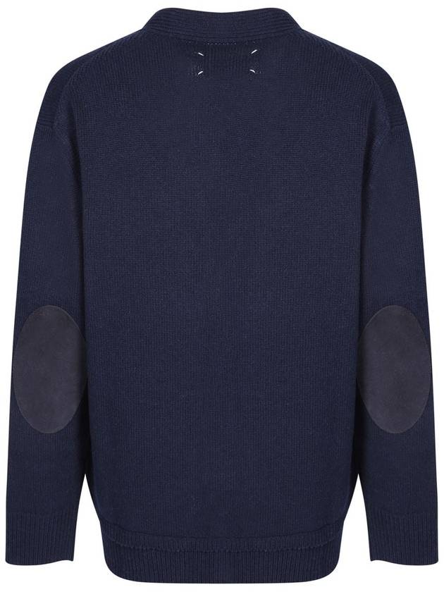 Elbow Patch Cardigan Navy - MAISON MARGIELA - BALAAN 3