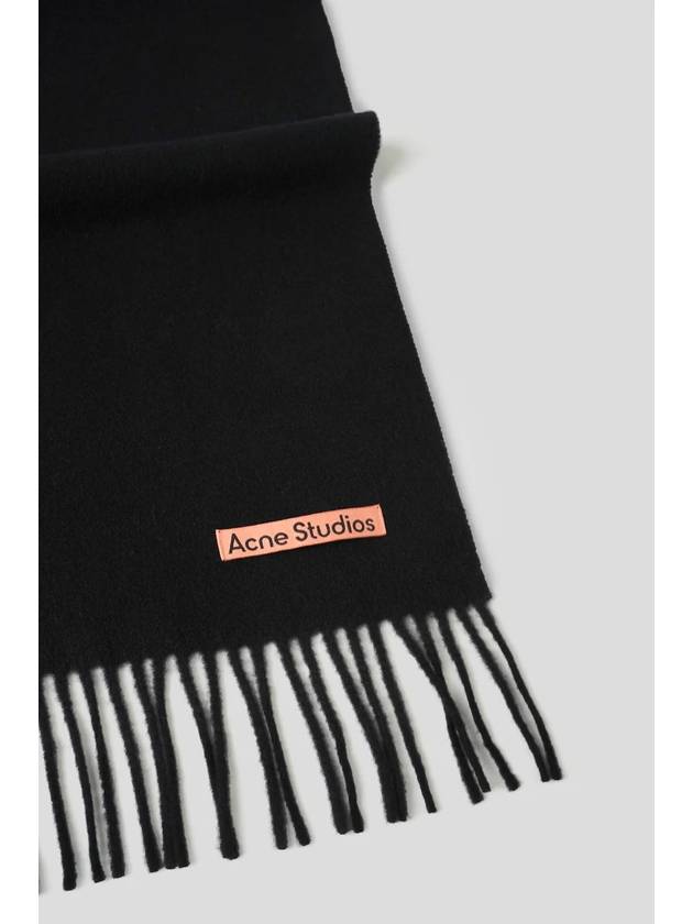 Wool Fringe Muffler Black - ACNE STUDIOS - BALAAN 3