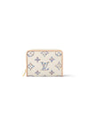 Lou Monogram Zipper Half Wallet White - LOUIS VUITTON - BALAAN 1