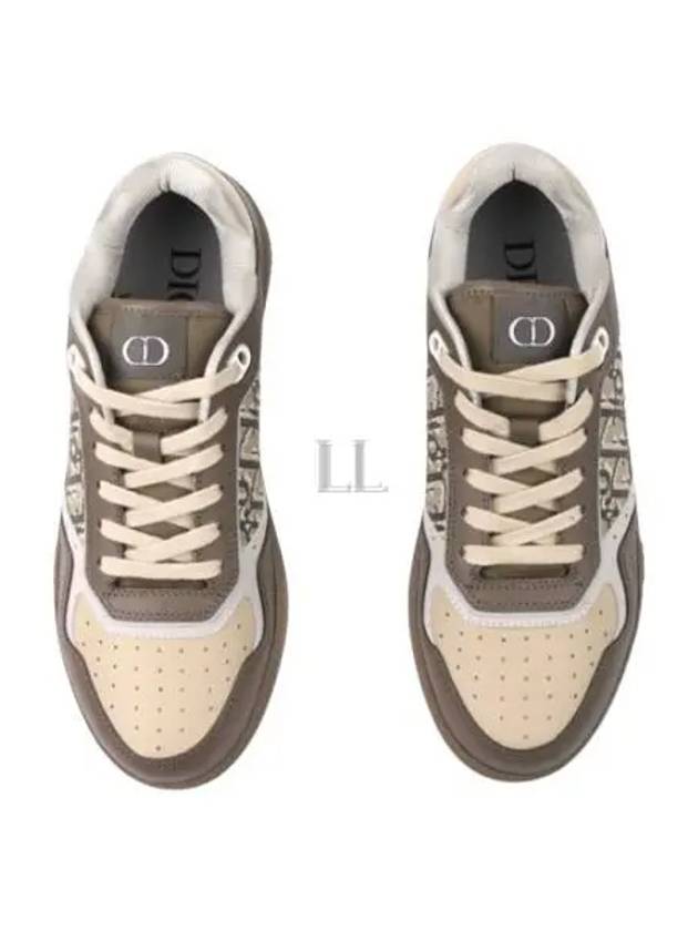 B27 Smooth Calfskin Low Top Sneakers Khaki Beige - DIOR - BALAAN 2