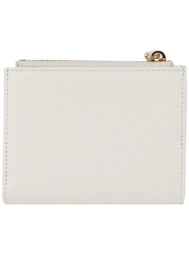 Small Saffiano Half Wallet White - PRADA - BALAAN 4