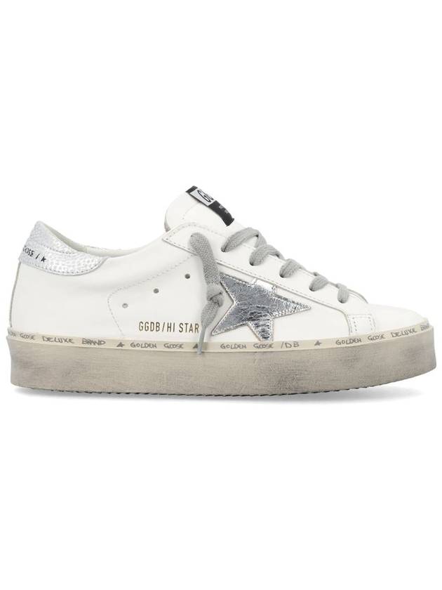 Hi Star White Metallic Silver Heel Tab Sneakers - GOLDEN GOOSE - BALAAN 2