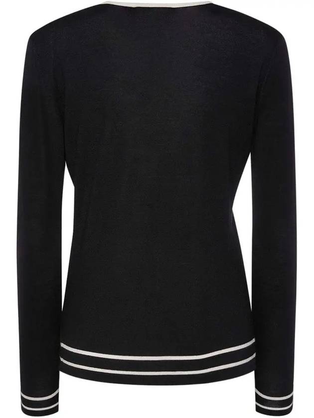 23FW SEMELE Vneck wool cardigan black 2393460139 012 - MAX MARA - BALAAN 3