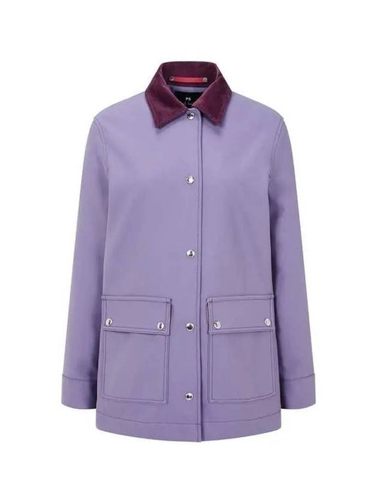 PS Women s Corduroy Collar Shirt Jacket Purple 270010 - PAUL SMITH - BALAAN 1