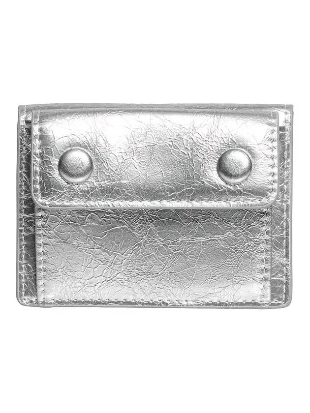 Le Mask Dot Pocket 3-Stage Coin Banknote Ring Wallet Silver - LE MASQUE - BALAAN 3